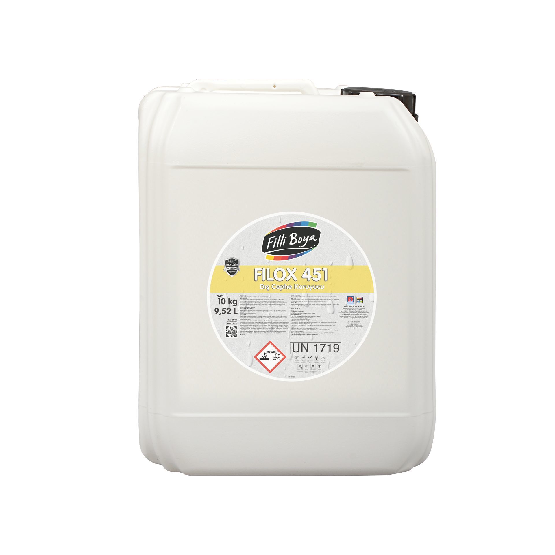 Filli Boya Filox 451  Silikonlu Su Geçirmez Dış Cephe Solüsyonu 10 Kg
