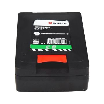 Würth HSCO Helezon Metal Matkap Ucu Seti DIN 338 D1-10 19 Parça