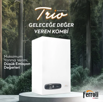 Ferroli Bluehelix Trio 24 KW Yoğuşmalı Kombi
