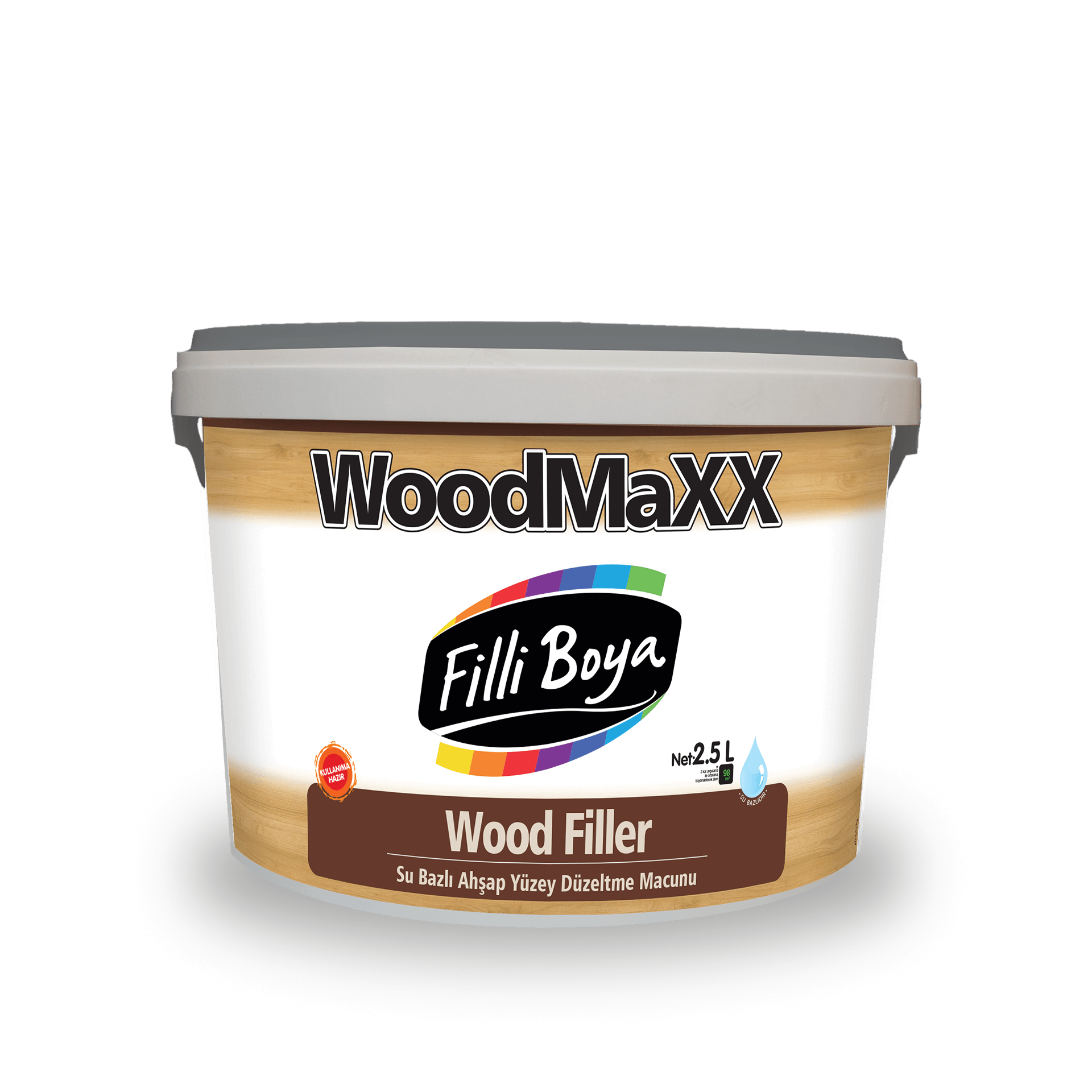 Filli Boya Woodmaxx Wood Filler Ahşap Macunu 2,5 Lt