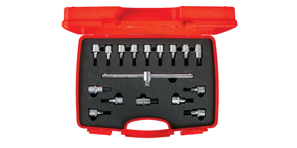 İzeltaş  1/2'' Lokmalı Allen Uç Ve Star (Tork) Uç Takımı 17 Parça (1113006017)