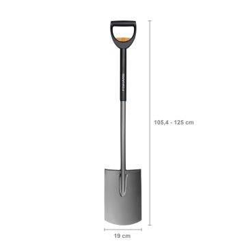 Fiskars 1000620 SmartFit Teleskopik Düz Uçlu Bahçe Küreği