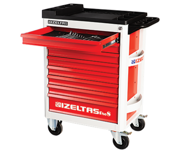 İzeltaş  Pro Serisi Takım Dolab  6 Çekmeceli Gri Gövde - Kırmızı Çekmece (8241321006)