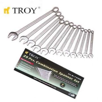 TROY 21512 Kombine Anahtar Takımı (12 Parça, 6-22mm)
