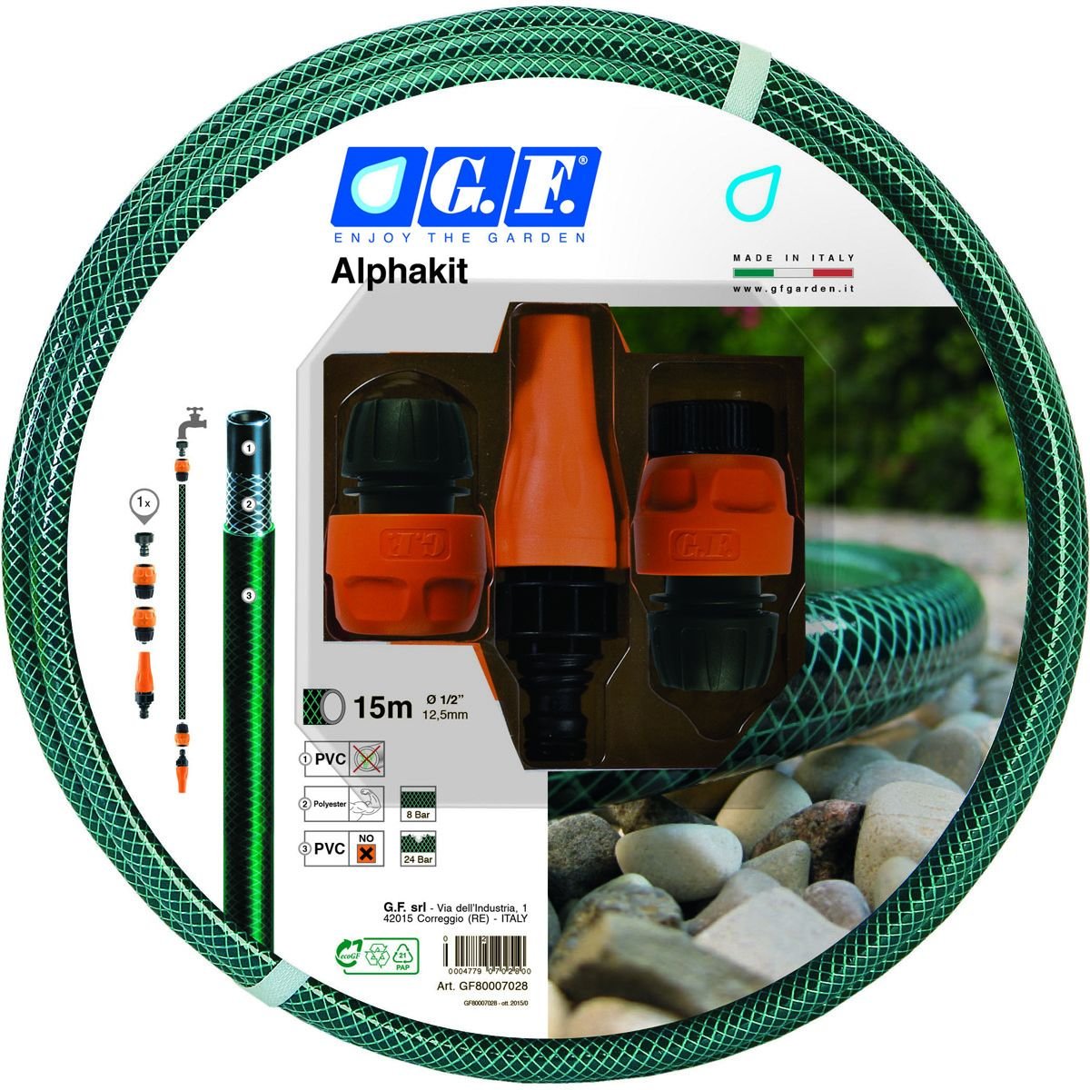 Gf 8000-7028 Hortum Alpha 1/2'' 15M Adaptör Kitli