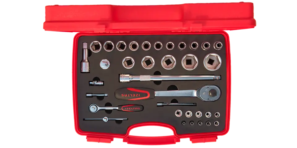 İzeltaş  1/4'' - 1/2'' Altı Köşe Lokma Anahtar Takımı 35 Parça  (1113001038)