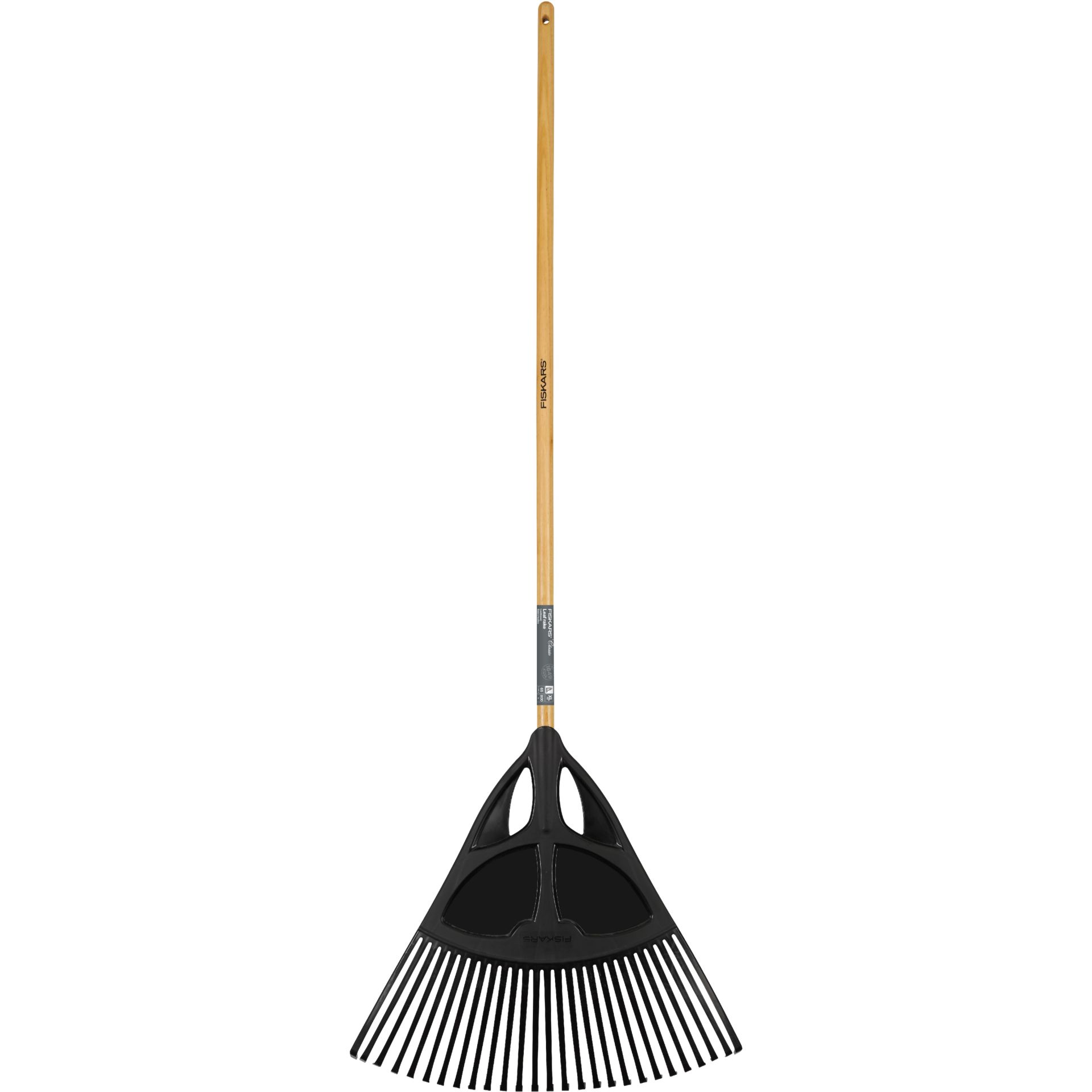 Fiskars 1001584 Solid Ahşap Saplı Çim ve Yaprak Tırmığı XL
