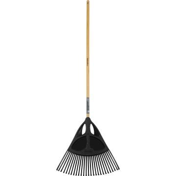 Fiskars 1001584 Solid Ahşap Saplı Çim ve Yaprak Tırmığı XL