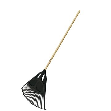 Fiskars 1001584 Solid Ahşap Saplı Çim ve Yaprak Tırmığı XL
