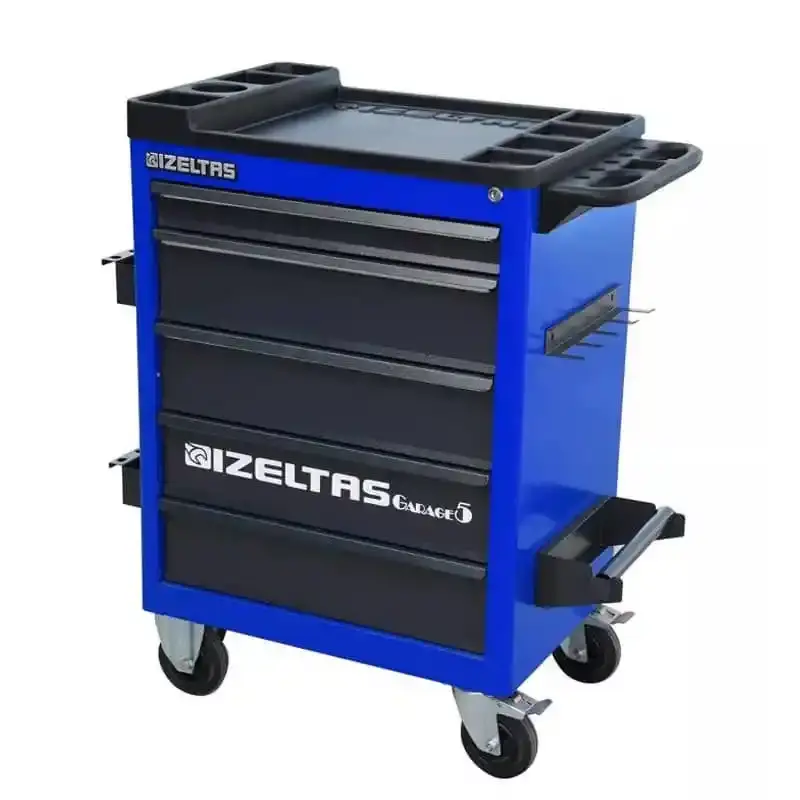İzeltaş  Garaj Serisi Takım Dolabı 7 Çekmeceli  Mavi Gövde - Gri Çekmece  (8242322007)