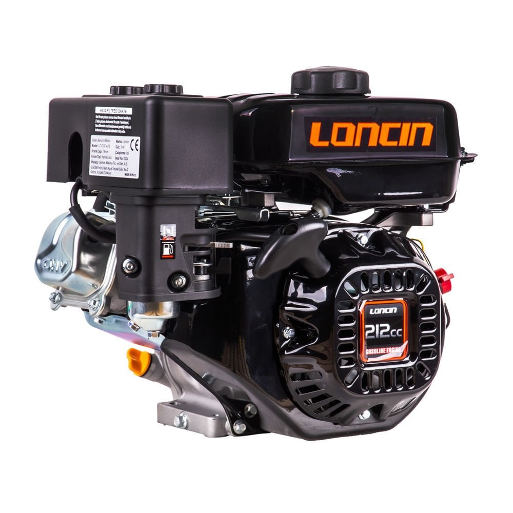 Loncin LC170F-A76 Benzinli Motor 7 Hp Frezeli Ø25mm