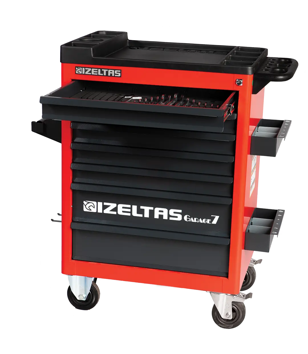 İzeltaş  Garaj Serisi Takım Dolabı 8 Çekmeceli Kırmızı ( Dolu -139 ) (8242008142)
