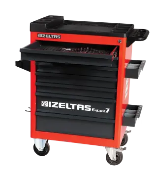 İzeltaş  Garaj Serisi Takım Dolabı 8 Çekmeceli Kırmızı ( Dolu -139 ) (8242008142)