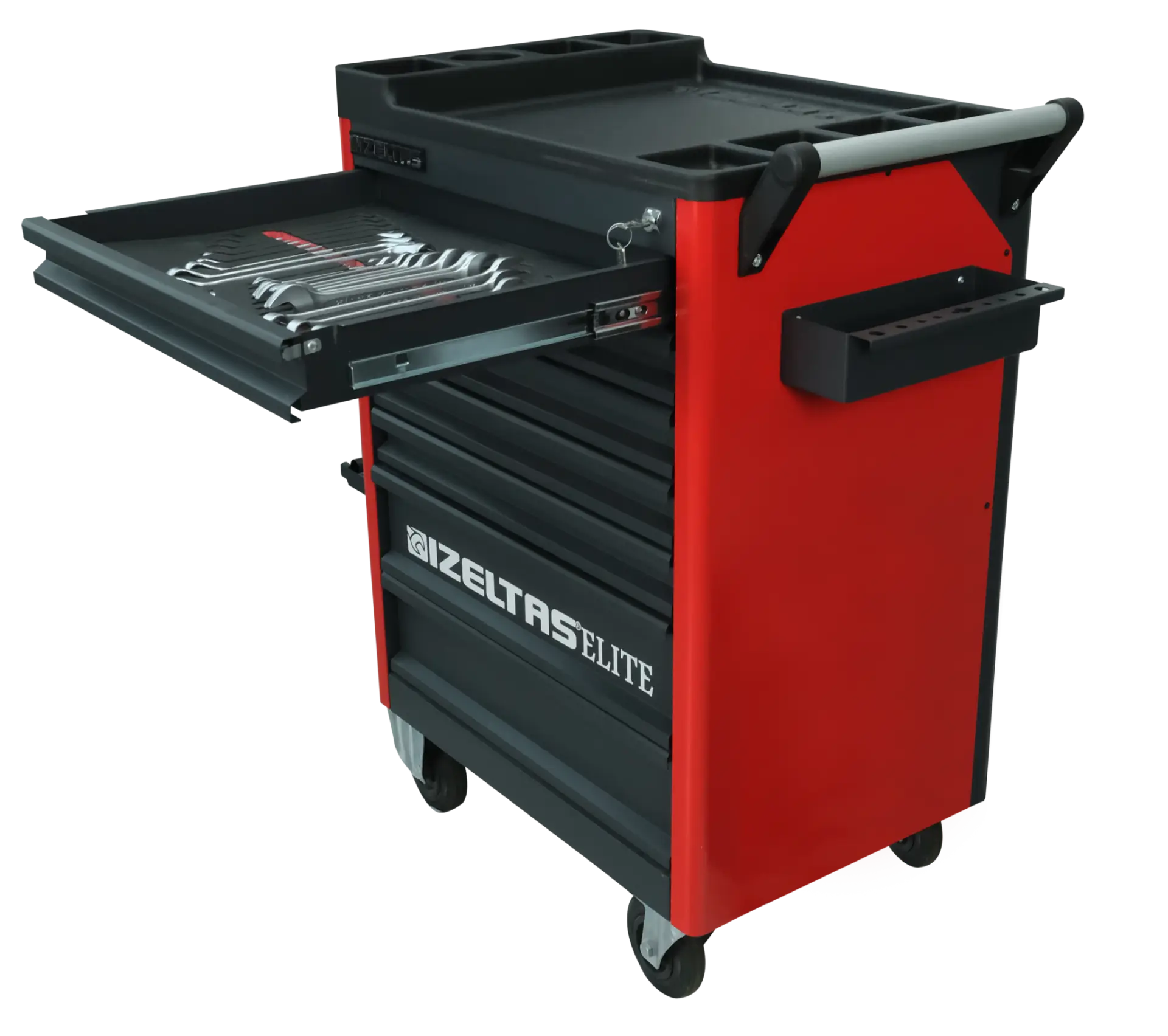 İzeltaş  Elıte Seri Takım Dolabı 7 Çekmece Kırmızı Siyah (13000005563)