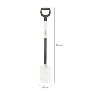 Fiskars 1019605 Beyaz Sivri Uçlu Hafif Bahçe Küreği