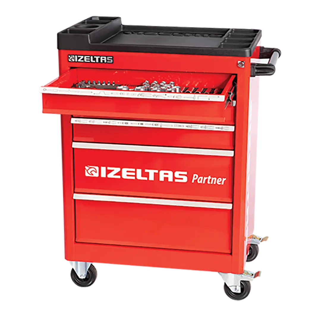 İzeltaş  Partner Serisi Takım Dolabı 5 Çekmeceli Kırmızı (8235326005)