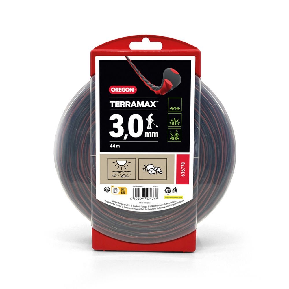 Oregon 636778 Tırpan Misina 3.0Mm 44M Siyah Burgulu