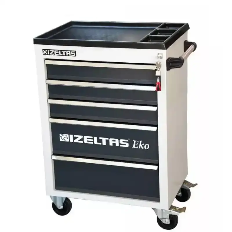 İzeltaş  Eko Serisi Takım Dolabı 5 Çekmeceli Gri Gövde - Gri Çekmece (8243323005)