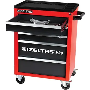 İzeltaş  Eko Serisi Takım Dolabı 7 Çekmeceli Kırmızı (Dolu - 93) (8243007096)