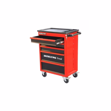 İzeltaş  Trend Serisi Takım Dolabı 3 Çekmeceli Kırmızı Gövde - Siyah Çekmece (13000005562)