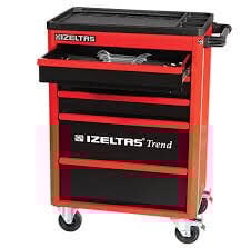 İzeltaş  Trend Serisi Takım Dolabı 5 Çekmeceli Kırmızı Gövde - Siyah Çekmece (8244321005)