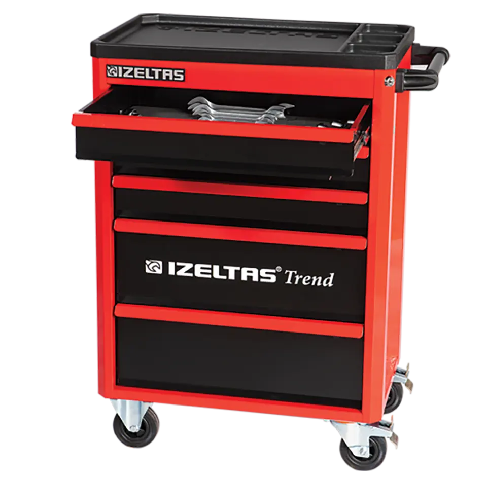 İzeltaş  Trend Serisi Takım Dolabı 5 Çekmeceli Kırmızı (Dolu - 93) (8244005096)