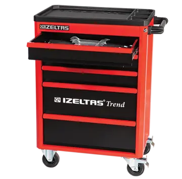 İzeltaş  Trend Serisi Takım Dolabı 5 Çekmeceli Kırmızı (Dolu - 93) (8244005096)