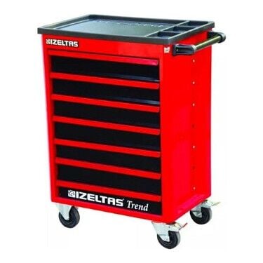 İzeltaş  Trend Serisi Takım Dolabı 7 Çekmeceli  Kırmızı (Dolu - 93) (8244007096)