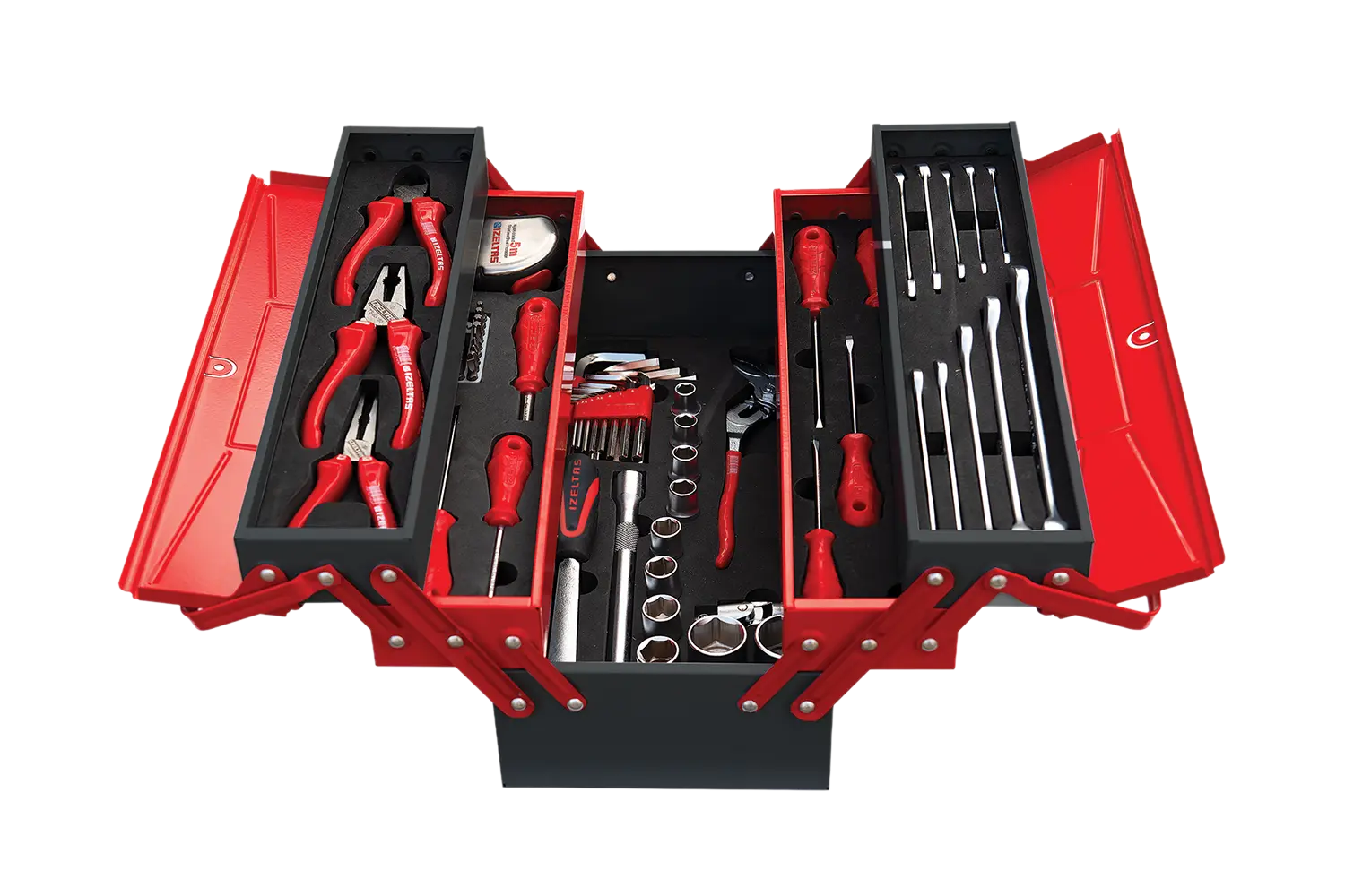 İzeltaş  Mekanikçi Takım Çantası 5 Gözlü 62 Parça (8420005063)