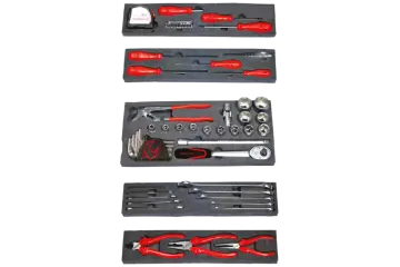 İzeltaş  Mekanikçi Takım Çantası 5 Gözlü 62 Parça (8420005063)