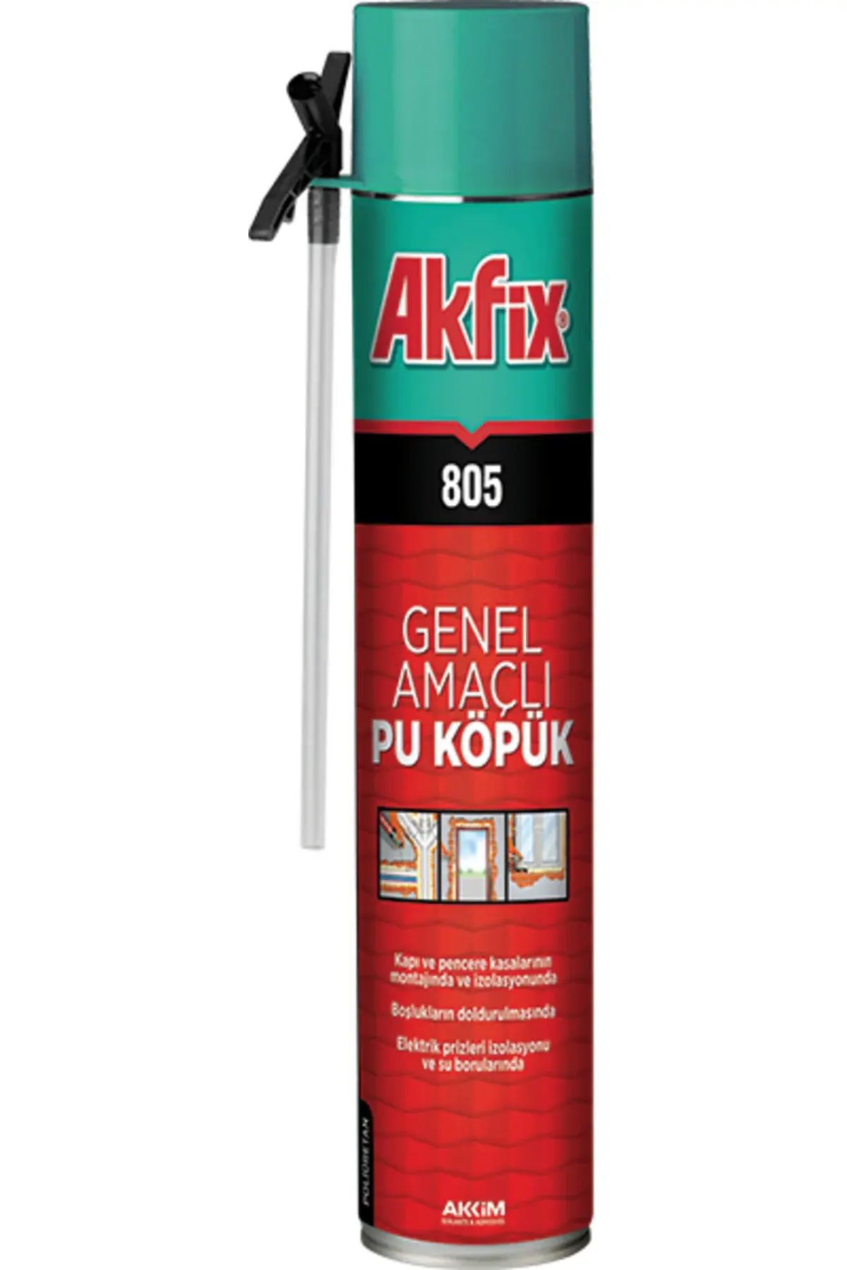 Akfix 805 Poliüretan PU Köpük Pipetli 750 Ml