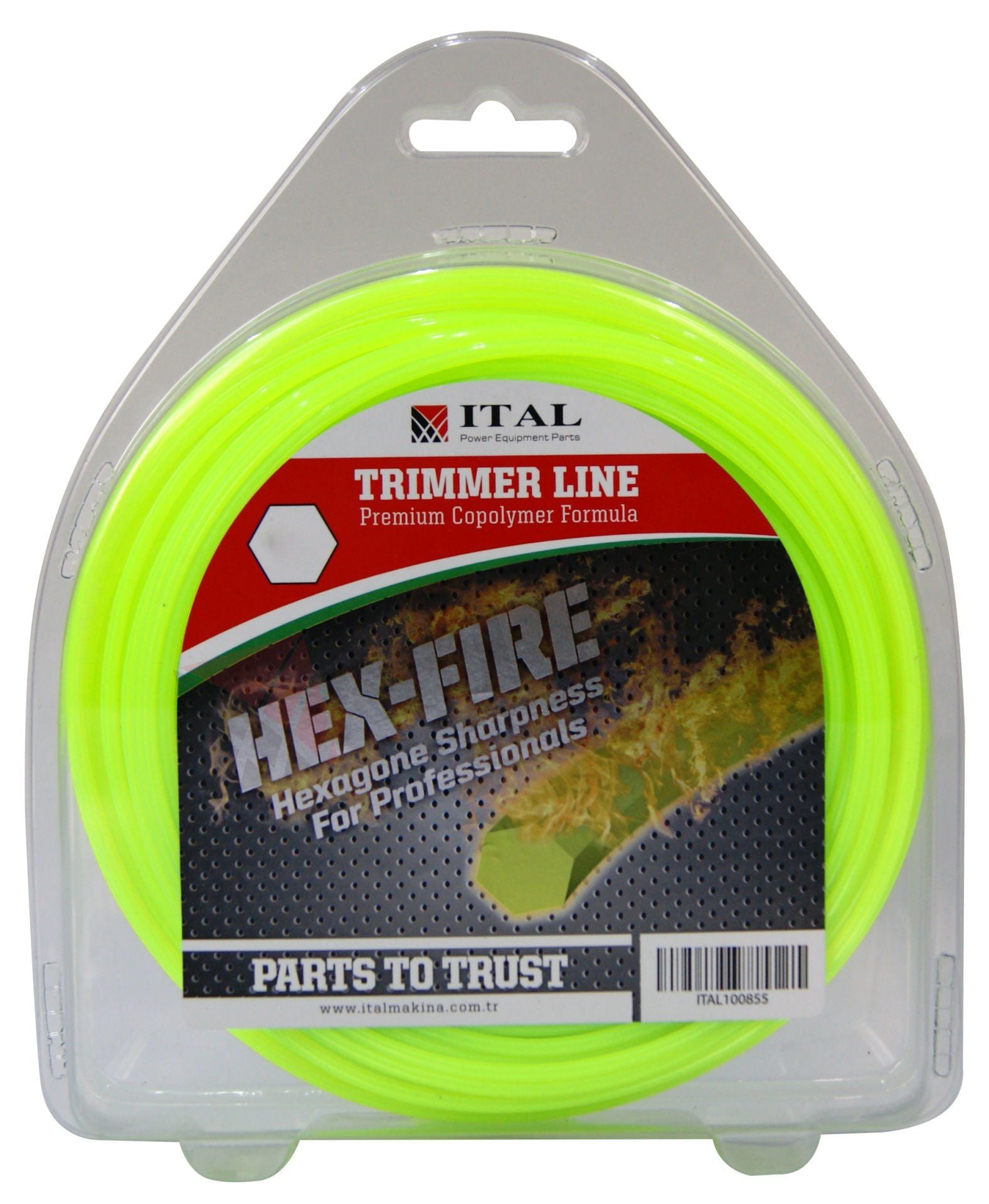 İtal Tırpan Misinası Hex-Fire 3.3mm 46 Mt Altı Köşe Yeşil