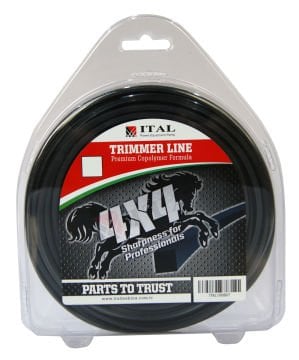 İtal Tırpan Misinası 4X4 3.0mm 49 Mt Dört Köşe Siyah