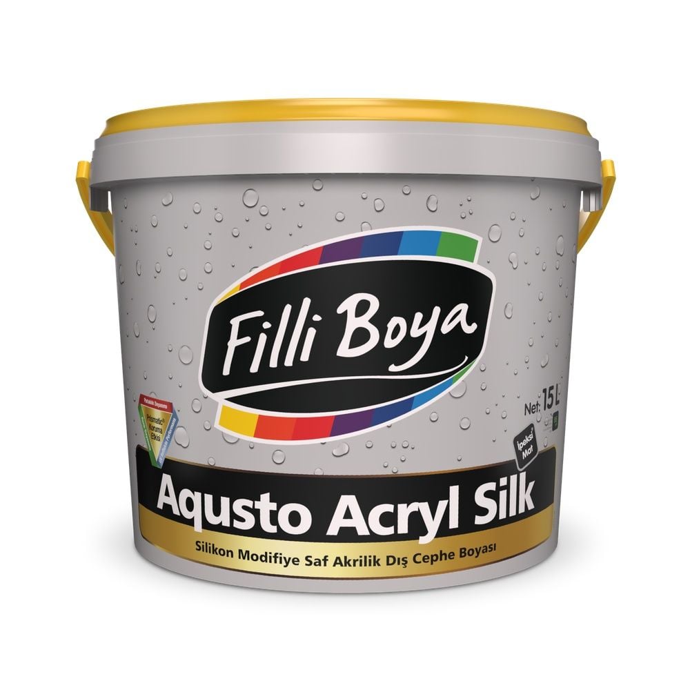 Filli Boya Aqusto Acryl Silk  Saf Akrilik İpek Mat Dış Cephe Boyası 2,5 Lt
