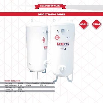 Kuletaş 1000 Litre Dik Hava Tankı 11 Bar