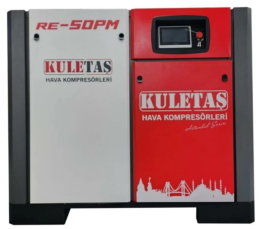 Kuletaş RE-50PM İnvertörlü Endüstriyel Vidalı Hava Kompresörü 50 Hp