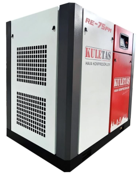 Kuletaş RE-75PM İnvertörlü Endüstriyel Vidalı Hava Kompresörü 75 Hp
