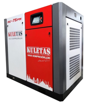 Kuletaş RE-75PM İnvertörlü Endüstriyel Vidalı Hava Kompresörü 75 Hp