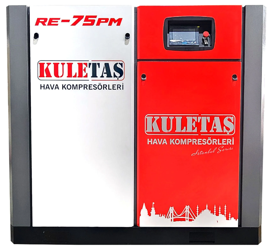 Kuletaş RE-75PM İnvertörlü Endüstriyel Vidalı Hava Kompresörü 75 Hp