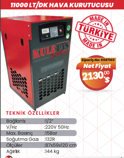 Kuletaş MAX 11000 Hava Kurutucu 11000 Litre