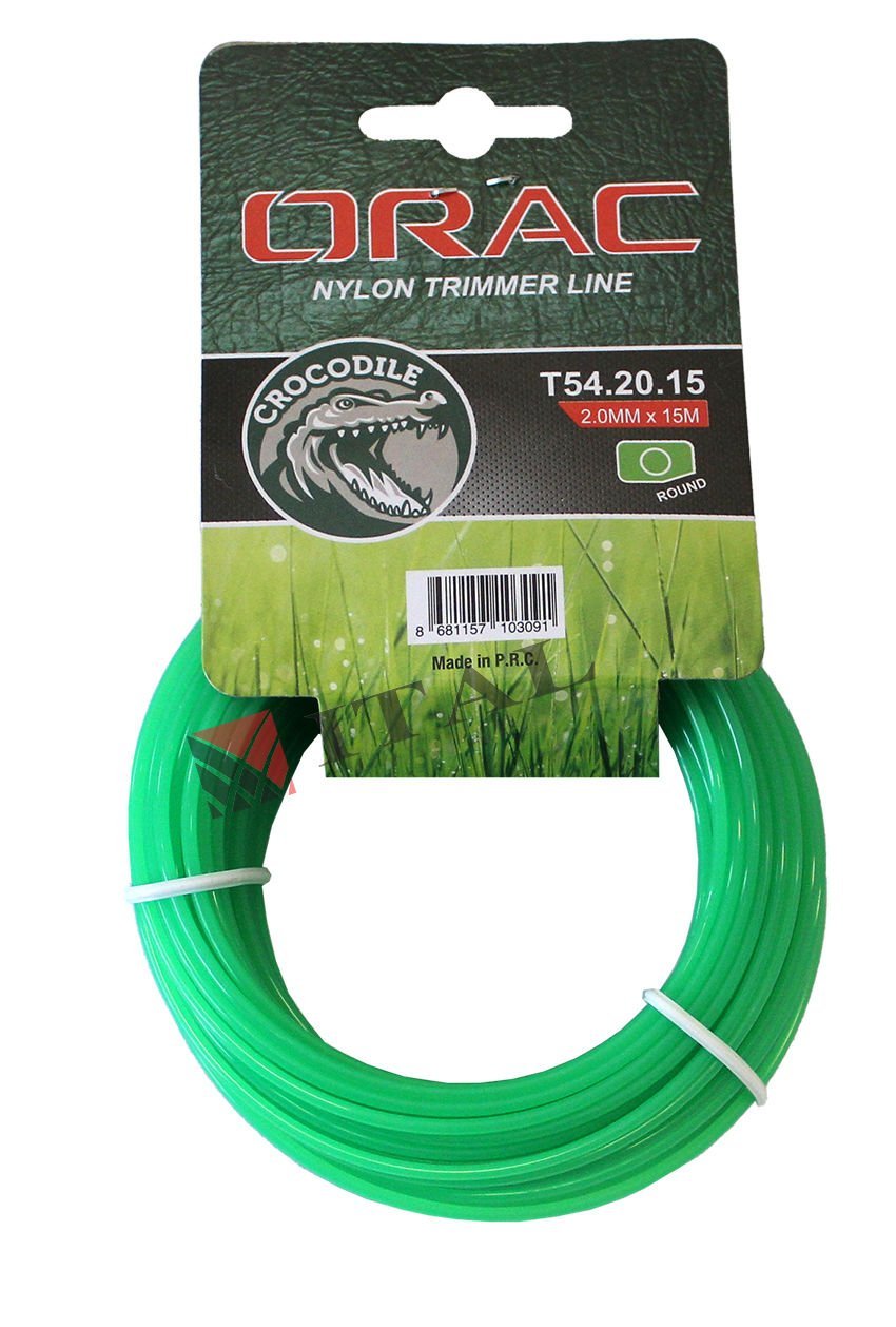 Orac Tırpan Misinası Crocodile 2.0mm 15 Mt Yuvarlak Yeşil