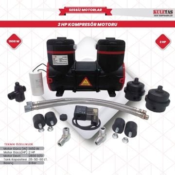 Kuletaş 2 Hp Premium Kompresör Motoru Kafası (Yedek Parça)