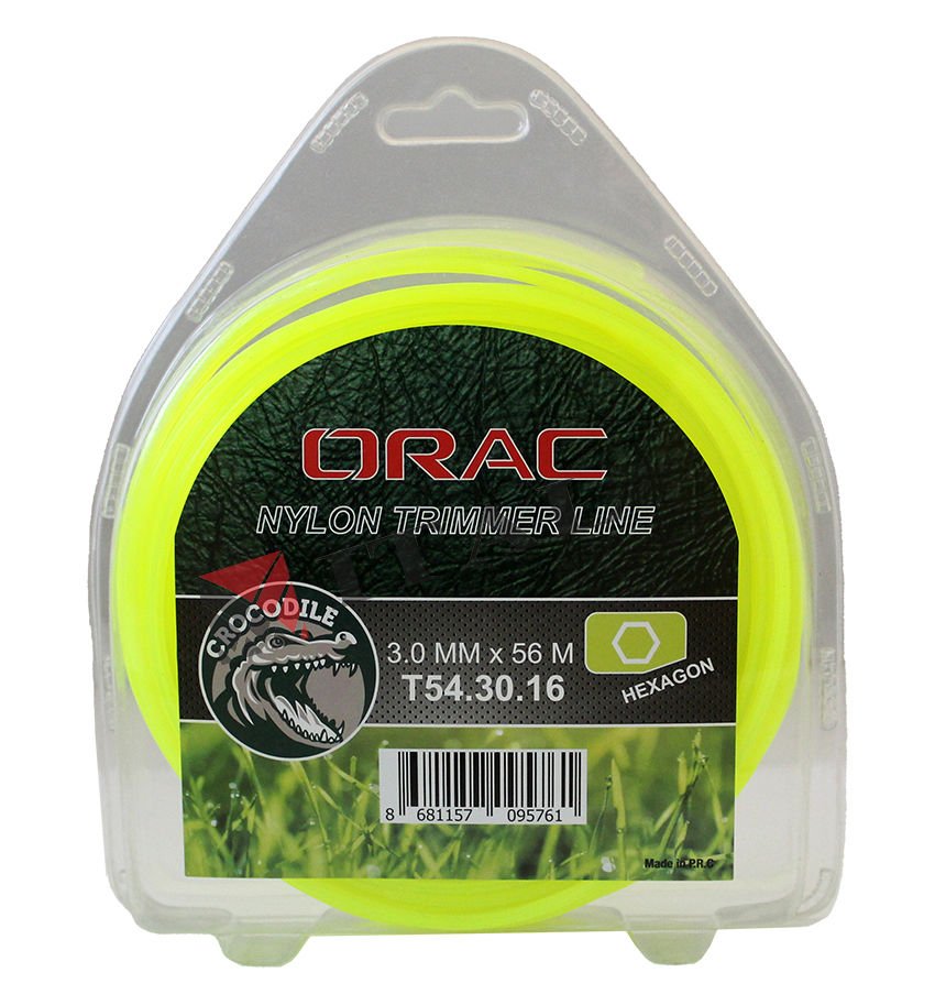 Orac Tırpan Misinası Crocodile 3.0mm 56 Mt Altı Köşe Yeşil