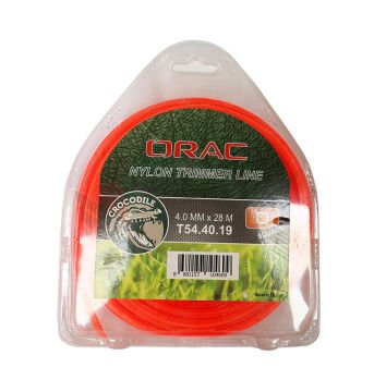 Orac Tırpan Misinası Crocodile 4.0mm 28 Mt Dört Köşe Turuncu