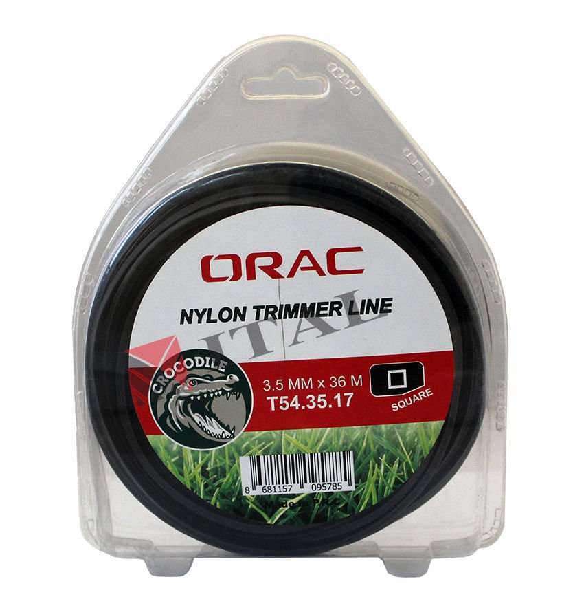 Orac Tırpan Misinası Crocodile 3.5mm 36 Mt Dört Köşe Siyah