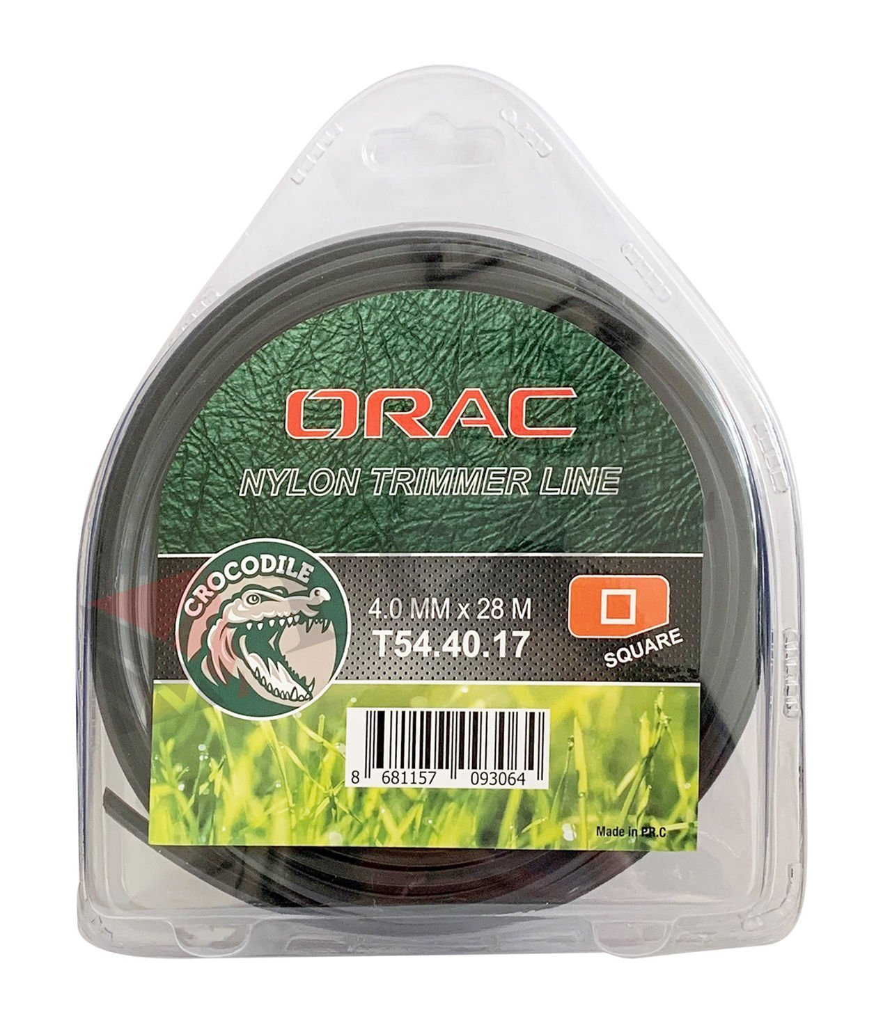 Orac Tırpan Misinası Crocodile 4.0mm 28 Mt Dört Köşe Siyah