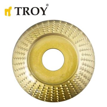 TROY 25073 Avuç Taşlamalar için Ahşap Törpü Diski, Yarı Küre