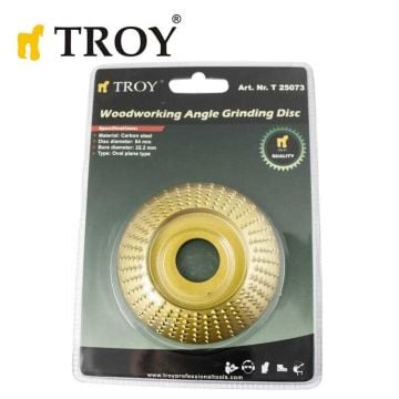 TROY 25073 Avuç Taşlamalar için Ahşap Törpü Diski, Yarı Küre