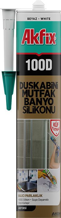 Akfix 100D Duşakabin Silikonu Şeffaf 280 Ml