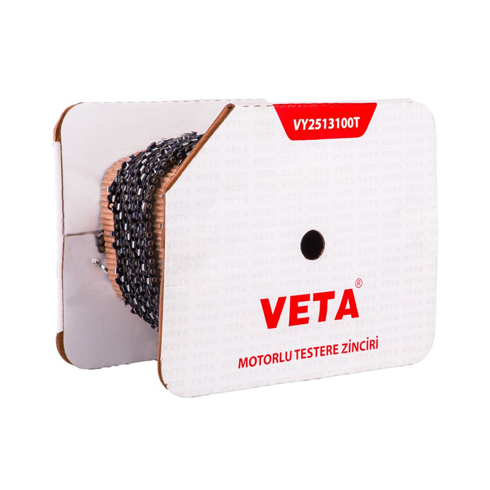 Veta VY2513100T Motorlu Testere Top Zinciri 1/4'' .050'' - 1,3mm Ayak Yuvarlak 1200 Diş